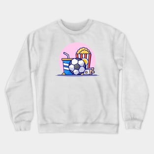 Watching Soccer Match Cartoon Vector Icon Illustration Crewneck Sweatshirt